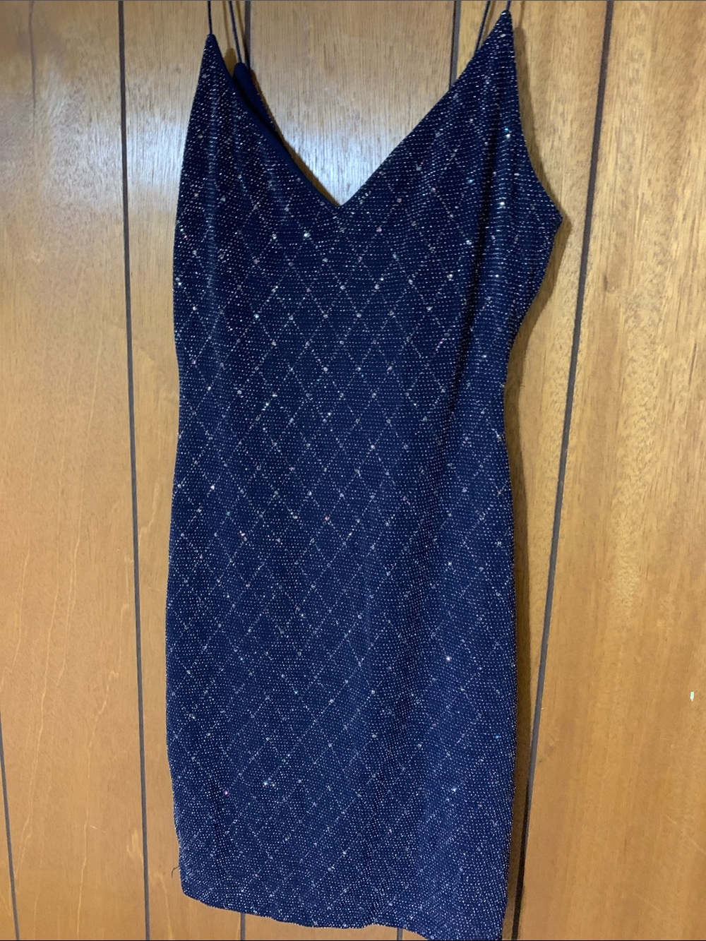 Sparkle Slip Dress - Navy